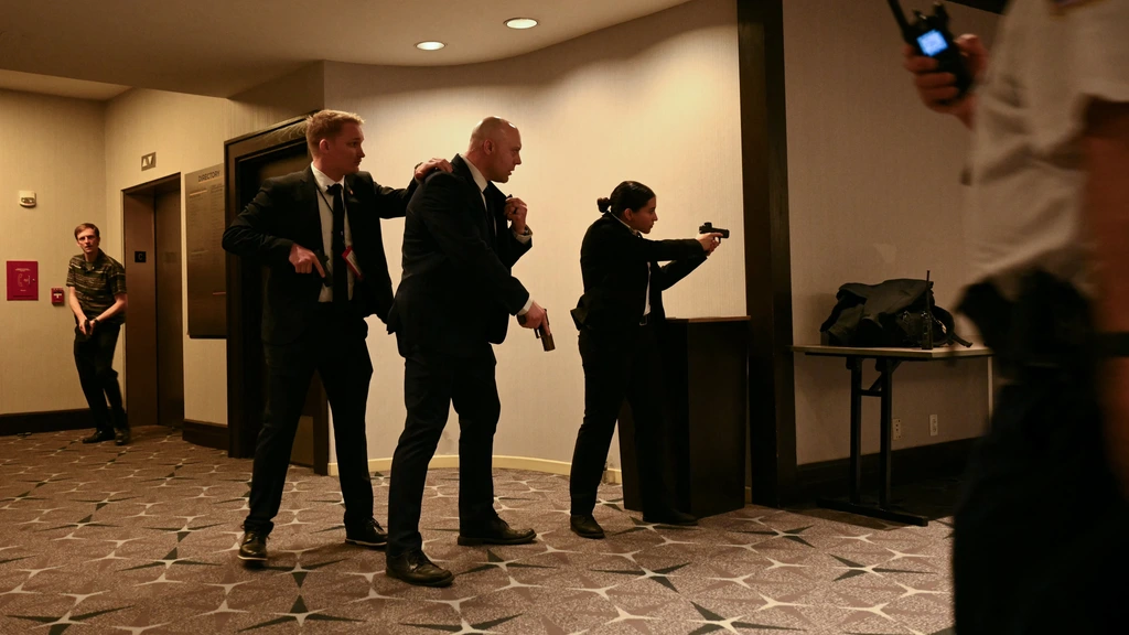 Foto: Schoten gelost in hotel bij Correspondent's Diner, Trump afgevoerd en geen gewonden